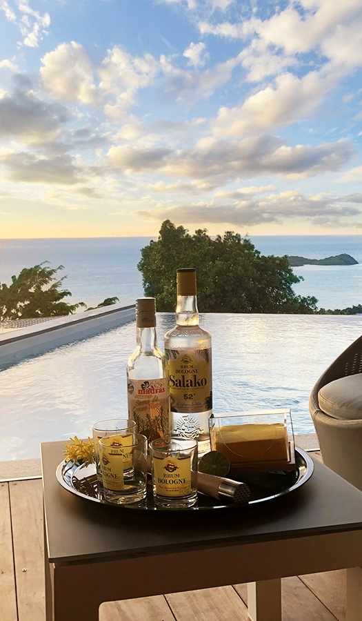 Blick auf den Pool der Villa Calypso Bay